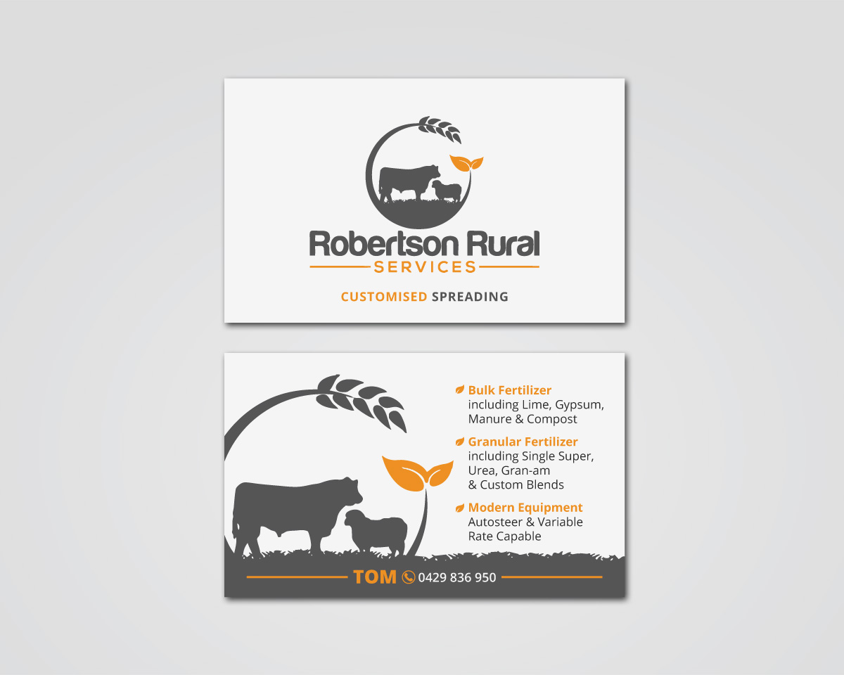 Business Card Design by MDesign for Robertson Rural Services | Design #26136434