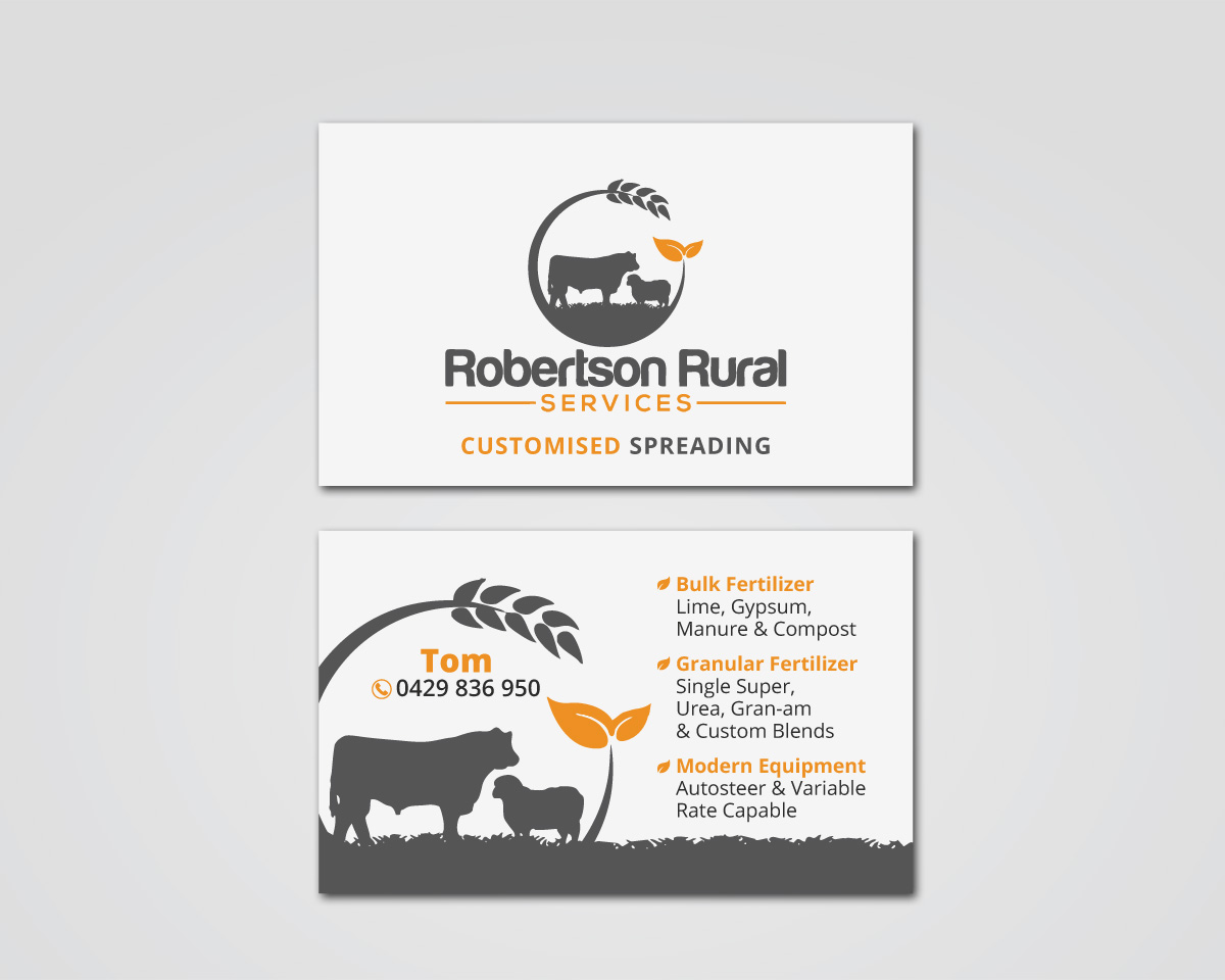 Business Card Design by MDesign for Robertson Rural Services | Design #26142405