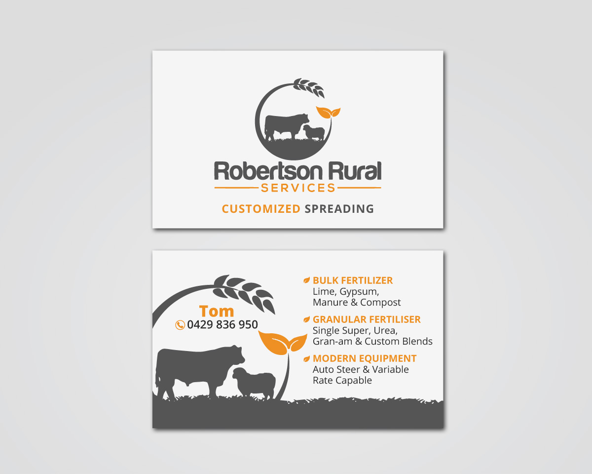 Business Card Design by MDesign for Robertson Rural Services | Design #26146771