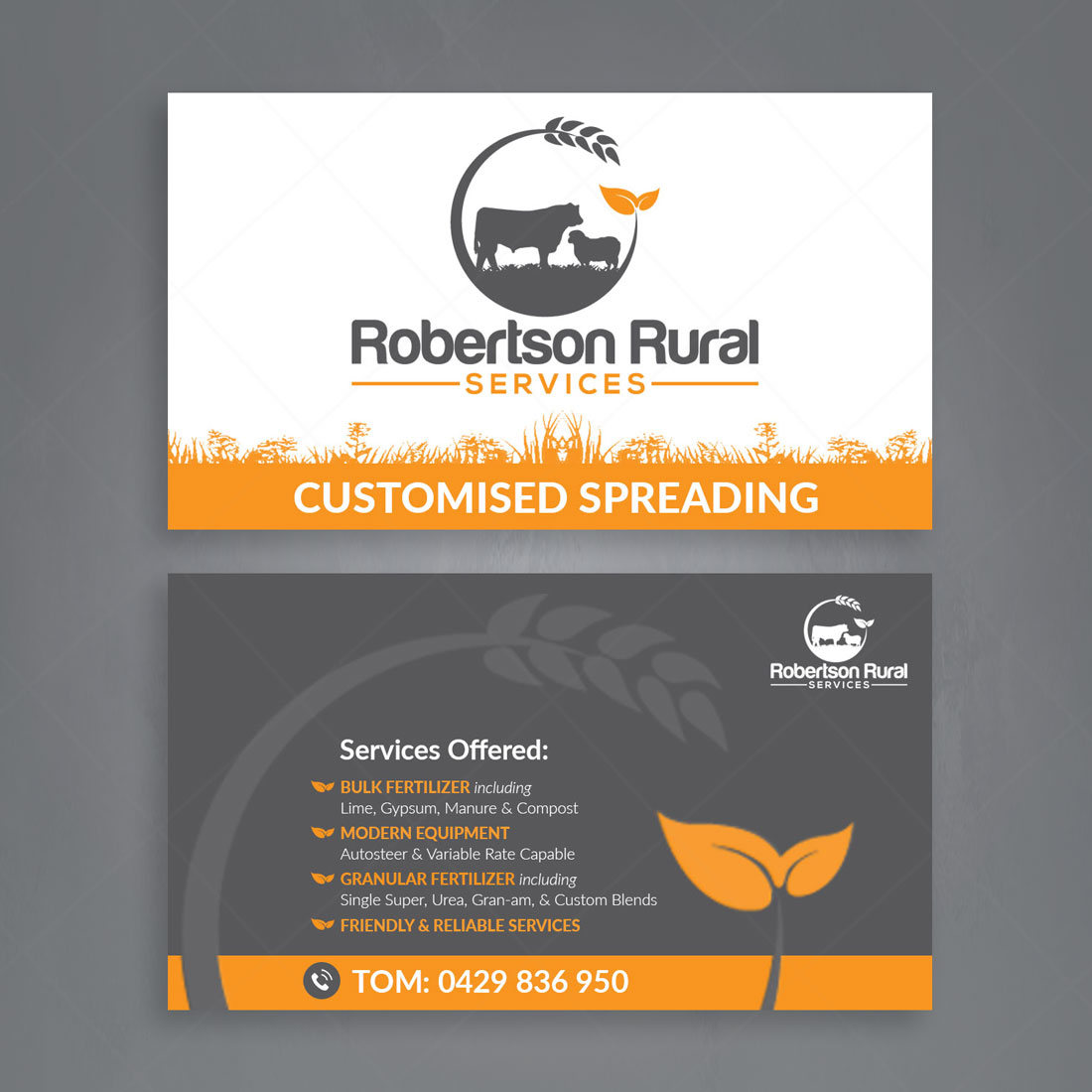 Business Card Design by DA. for Robertson Rural Services | Design #26109189