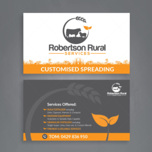 BUSINESS CARD - ROBERTSON RURAL SERVICES  | Business Card Design by DA.