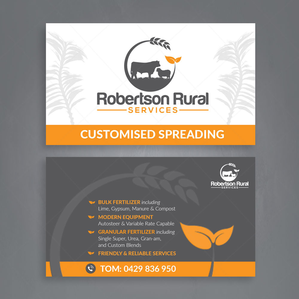Business Card Design by DA. for Robertson Rural Services | Design #26110116