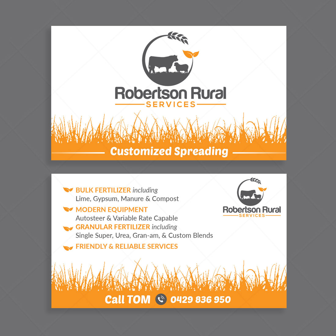 Business Card Design by DA. for Robertson Rural Services | Design #26138260
