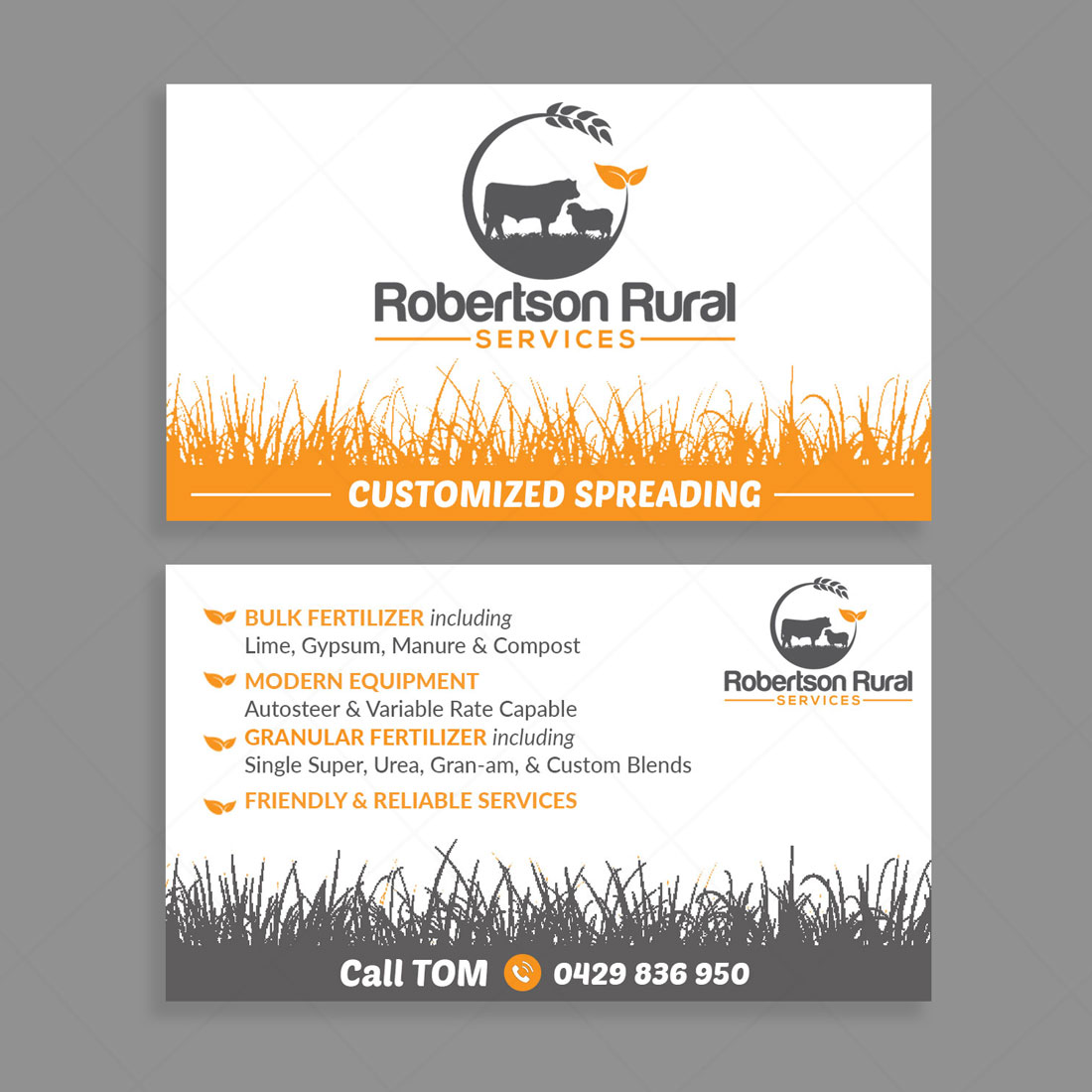 Business Card Design by DA. for Robertson Rural Services | Design #26138299