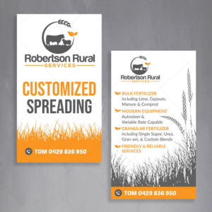 Business Card Design by DA. for Robertson Rural Services | Design: #26138394