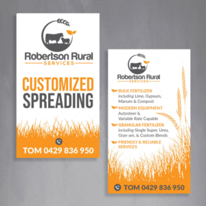 Business Card Design by DA. for Robertson Rural Services | Design: #26138432