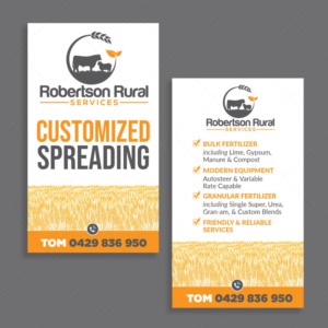 Business Card Design by DA. for Robertson Rural Services | Design: #26138539