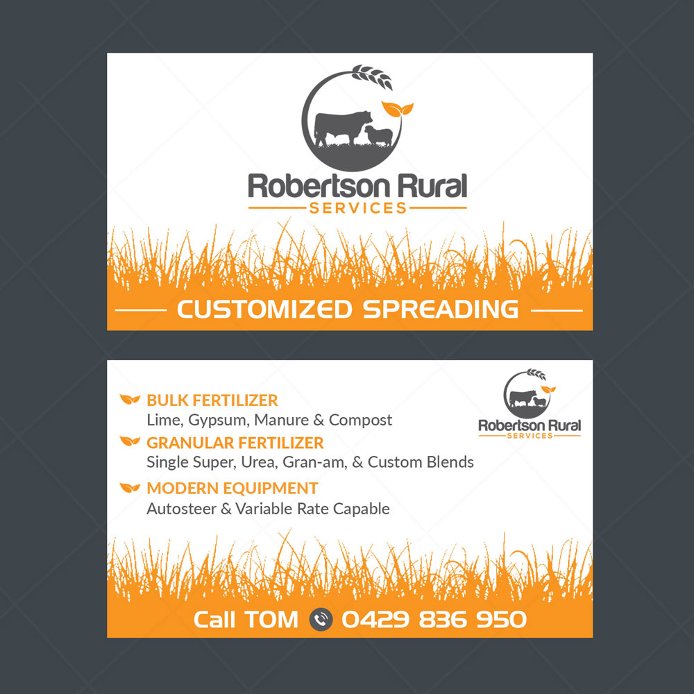 Business Card Design by DA. for Robertson Rural Services | Design #26142459