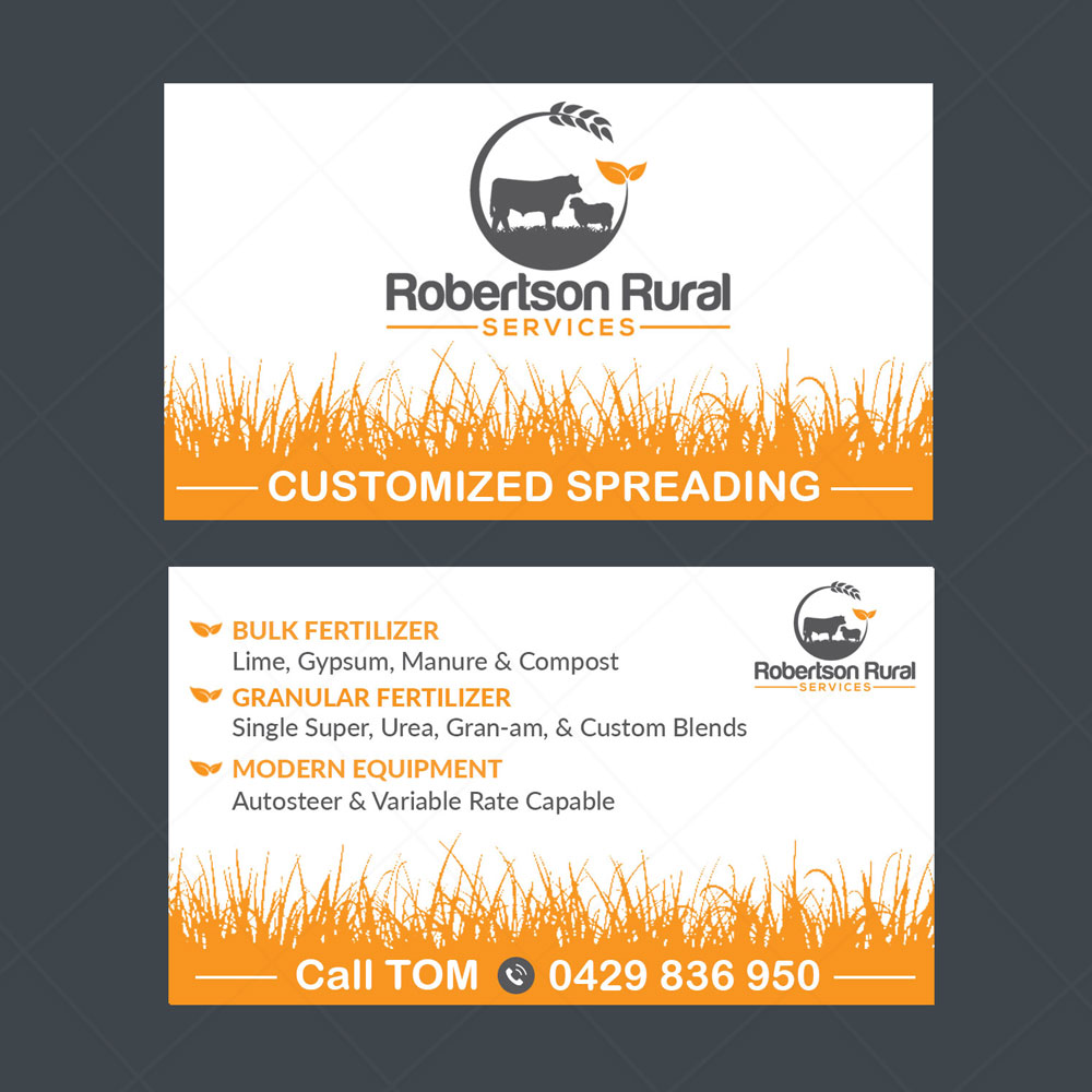 Business Card Design by DA. for Robertson Rural Services | Design #26142492