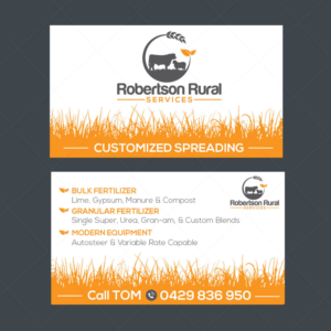 Visitenkarten-Design von DA. für Robertson Rural Services | Design: #26142588