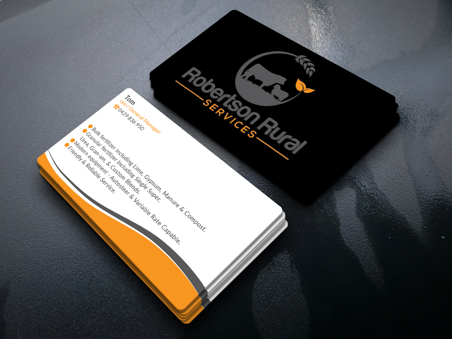 Business Card Design by B. M. BILLAL HOSSAIN for Robertson Rural Services | Design #26106334