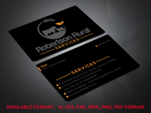 Business Card Design by B. M. BILLAL HOSSAIN for Robertson Rural Services | Design: #26112434