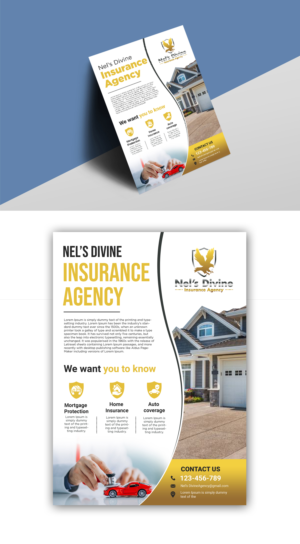 Flyer Design by debdesign for Nel’s Divine Insurance Agency  | Design: #26103398