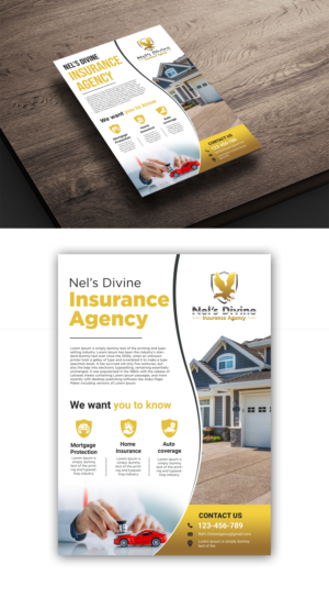 Flyer Design by debdesign for Nel’s Divine Insurance Agency  | Design: #26103399