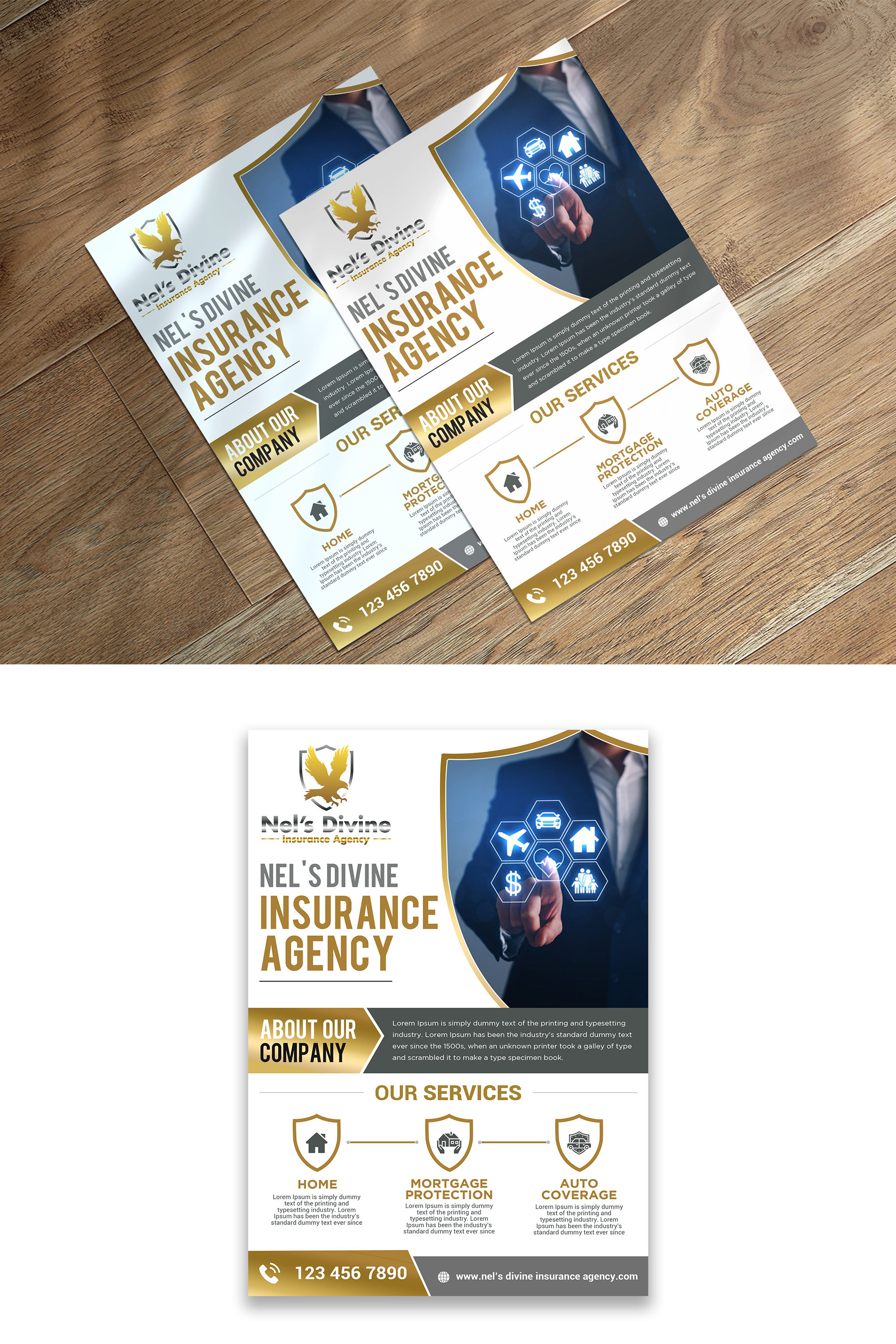 Diseño de Flyer por debdesign para Nel’s Divine Insurance Agency  | Diseño #26103464