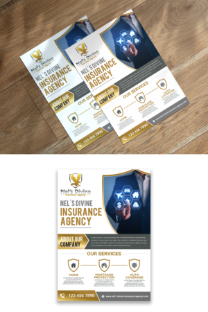 Flyer Design by debdesign for Nel’s Divine Insurance Agency  | Design: #26103464