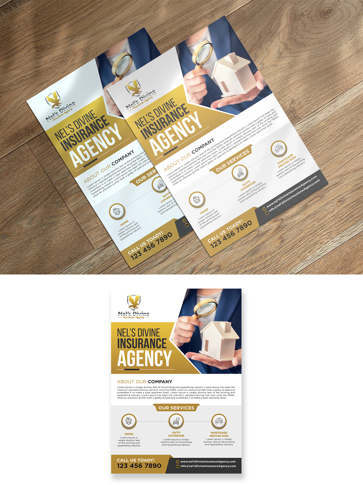 Diseño de Flyer por debdesign para Nel’s Divine Insurance Agency  | Diseño #26106303