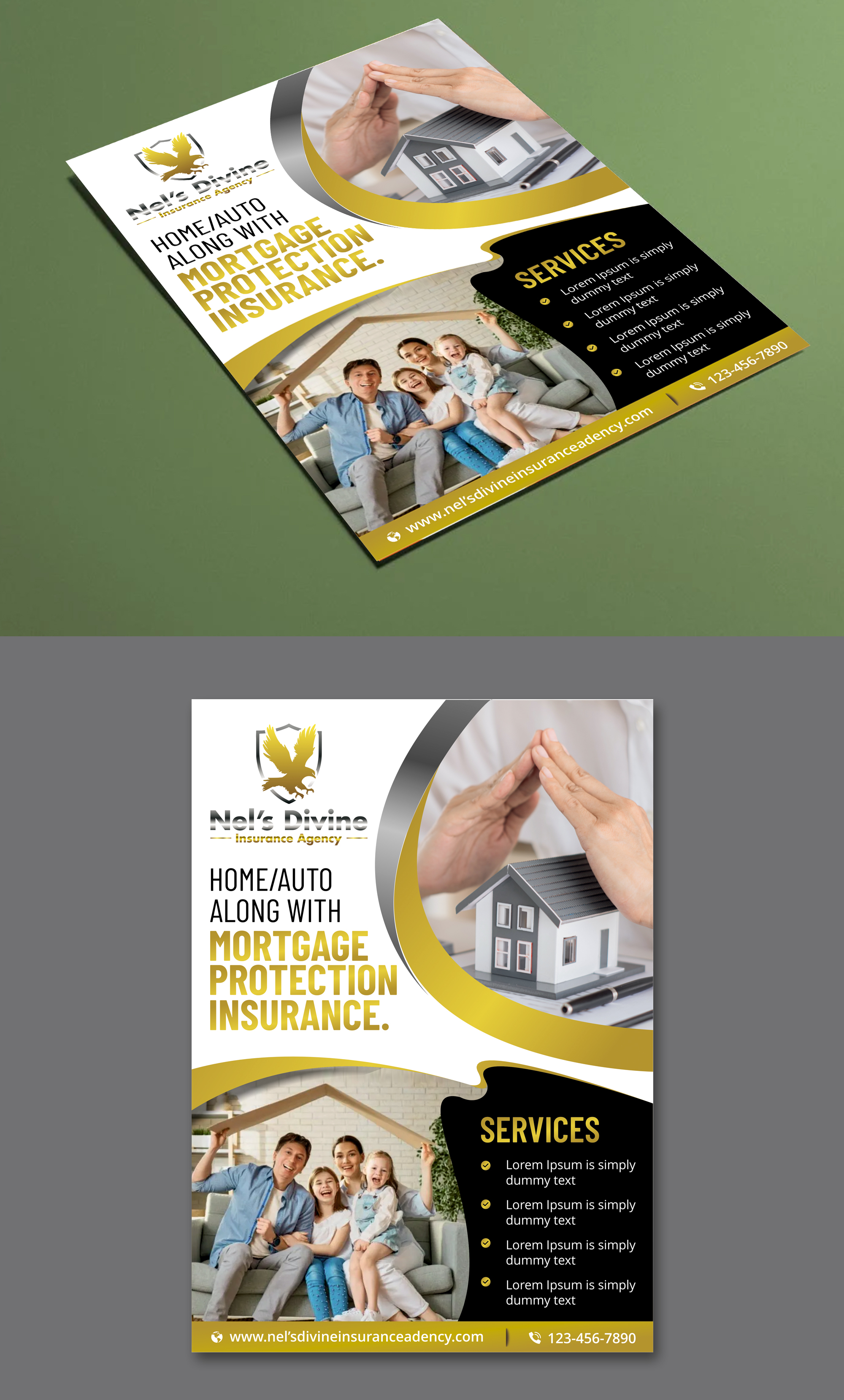 Diseño de Flyer por ecorokerz para Nel’s Divine Insurance Agency  | Diseño #26104308