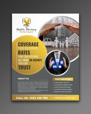 Flyer Design by ecorokerz for Nel’s Divine Insurance Agency  | Design: #26108762