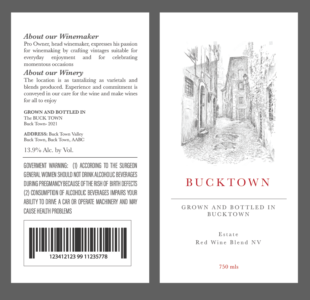 Label Design by Einder for BackRoad Vines | Design #26119261