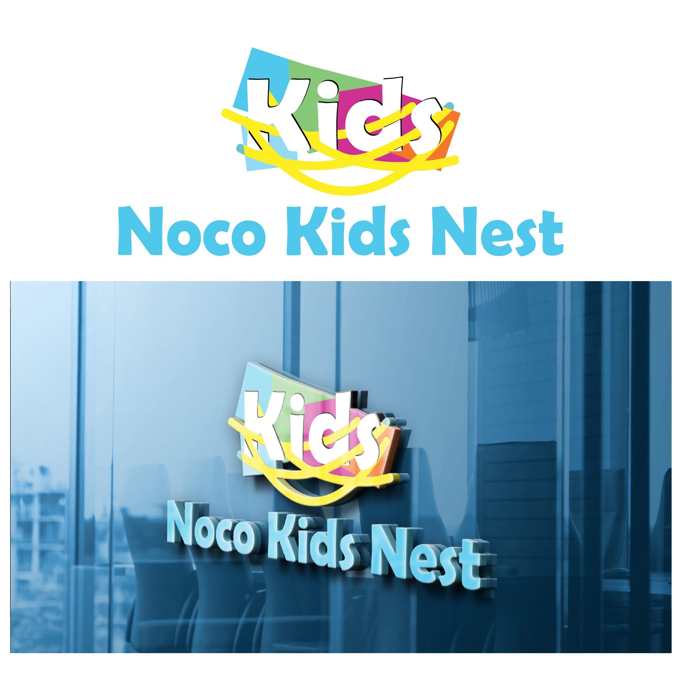 Logo Design by Walker Designer 2 for Noco Kids Nest | Design #26135575