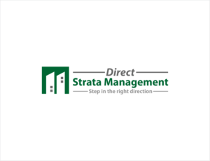I would like the Business name to be part of the logo - Direct Strata Management. I would like the slogan to be part of the logo - Step in the right direction | Logo Design by BNdesigner