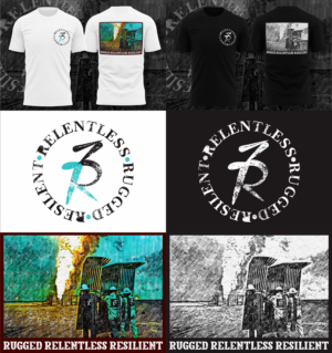 Rugged Relentless Resilient motivation | T-Shirt-Design von adjeiiBlack