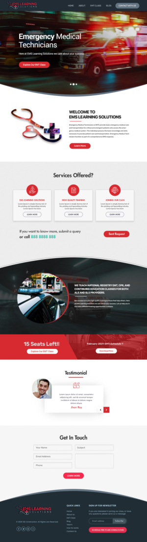Web Design by Shijo John for EMS Learning Solutions | Design #26103842