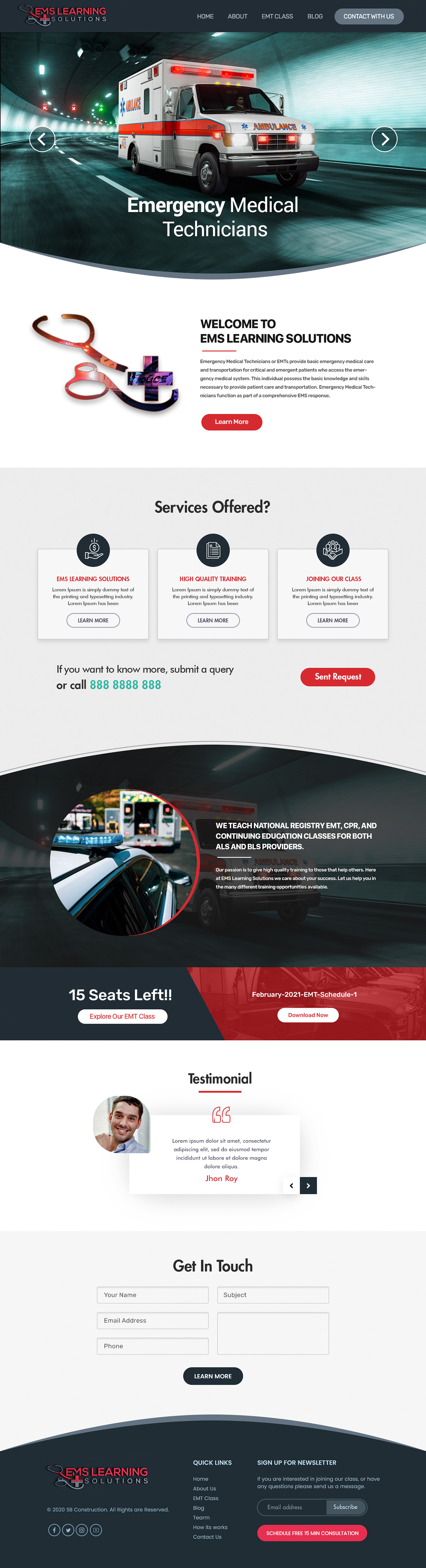 Web Design by Shijo John for EMS Learning Solutions | Design #26103910