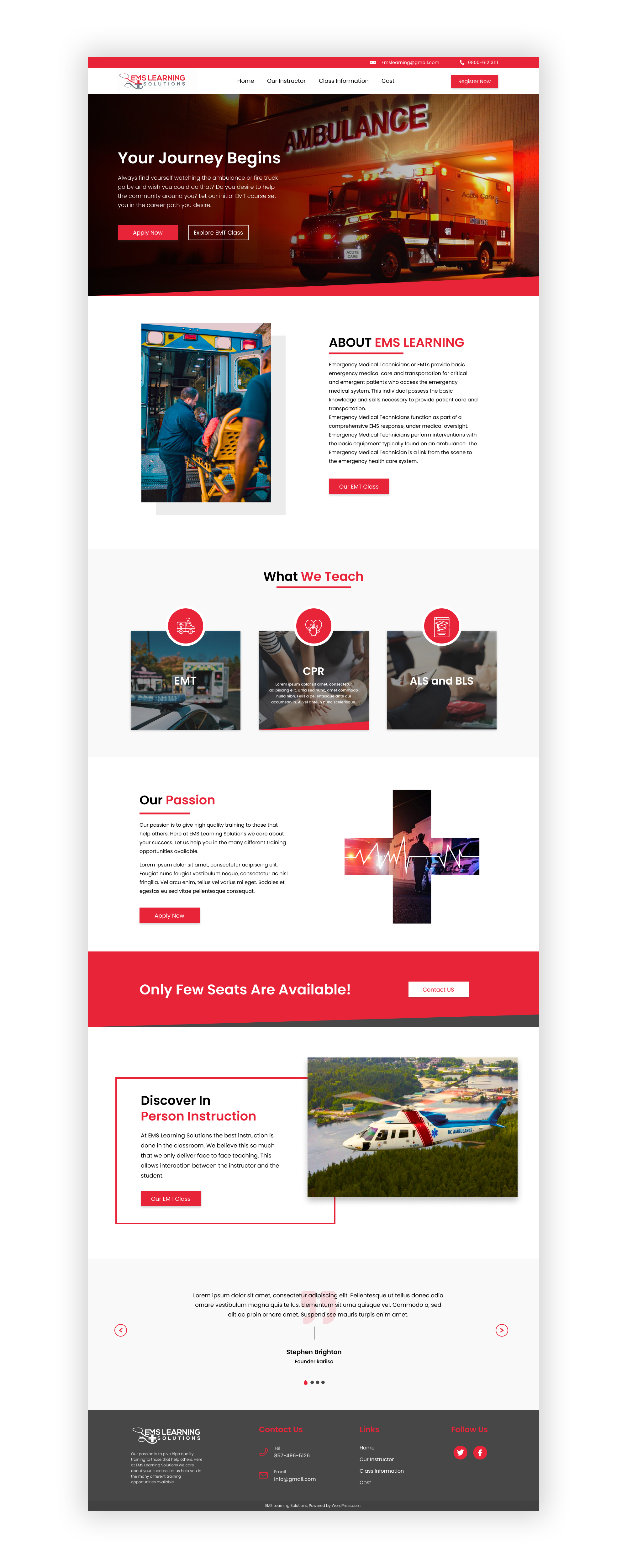 Web Design by Adeel Rahman for EMS Learning Solutions | Design #26129079