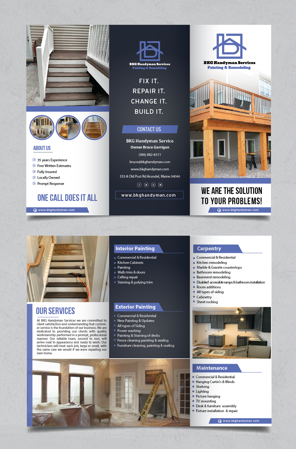 Flyer Design by alex989 for BKG Handyman Services | Design #26104495