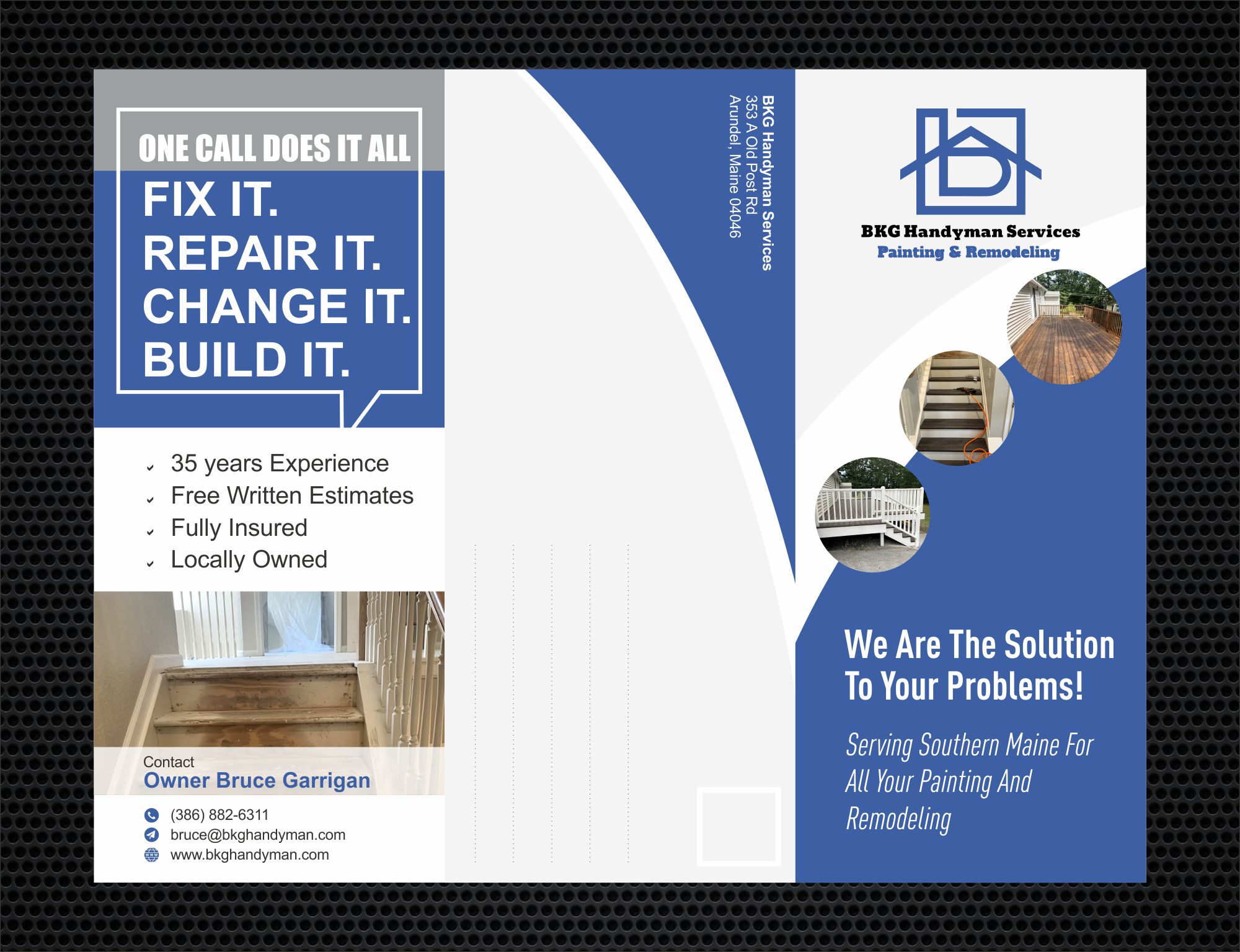 Diseño de Flyer por nng para BKG Handyman Services | Diseño #26120067