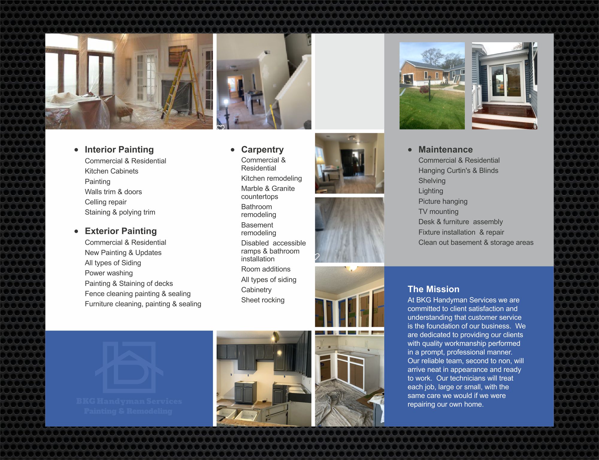 Flyer Design by nng for BKG Handyman Services | Design #26120143