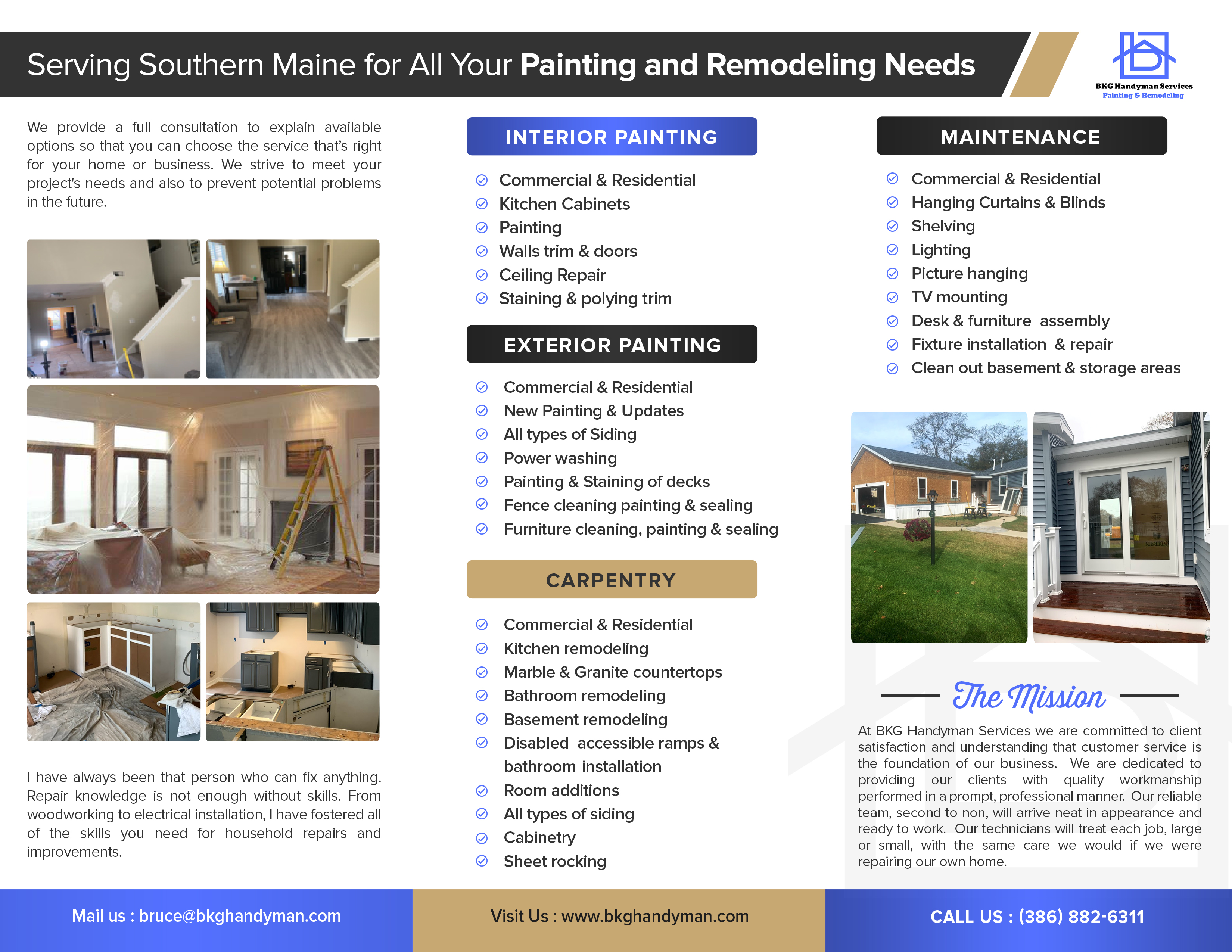 Flyer Design by SAI DESIGNS for BKG Handyman Services | Design #26228751