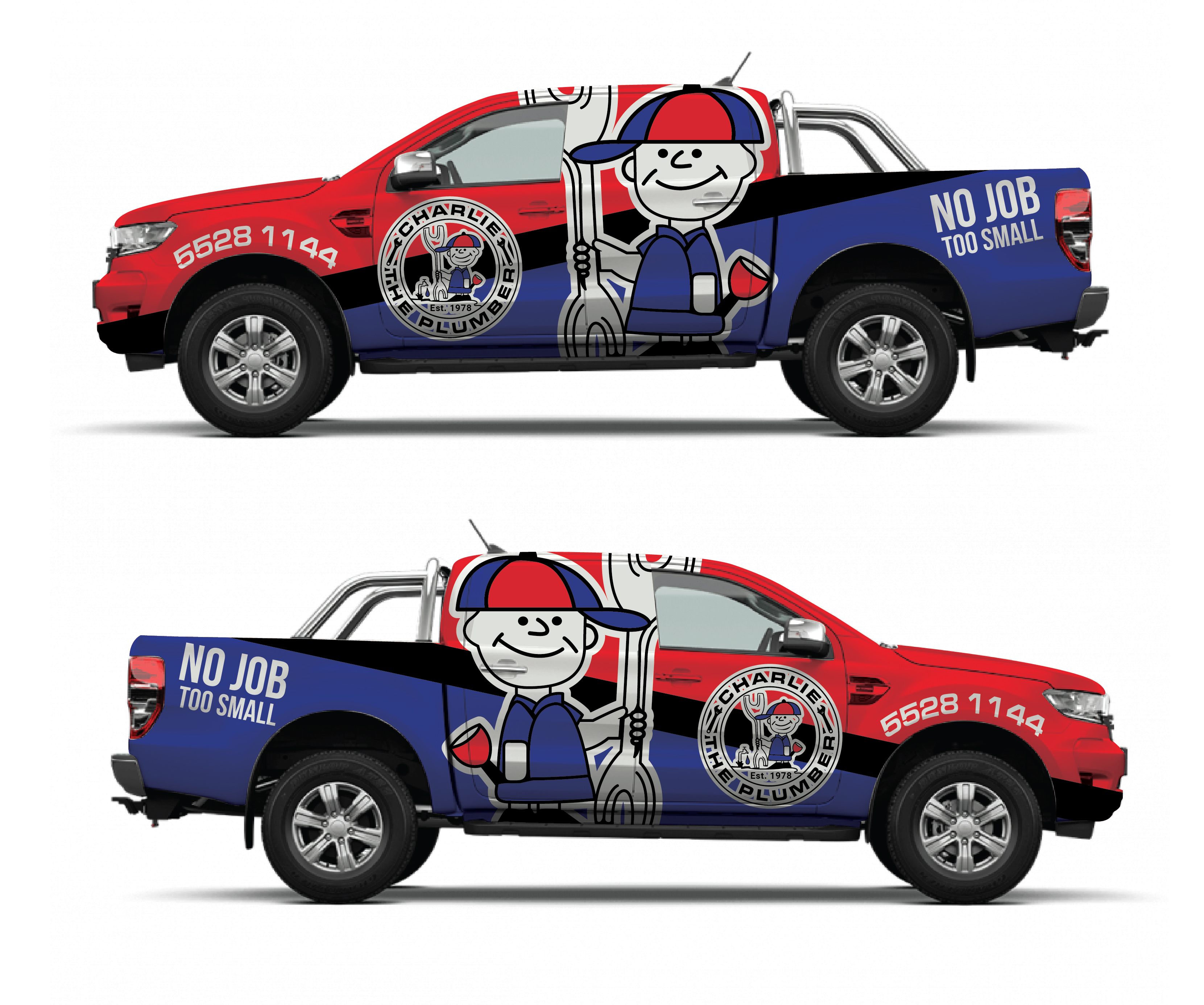 Diseño de Rotulación de Vehículo por Deziners Zone para CHARLIE THE PLUMBER | Diseño #26120589