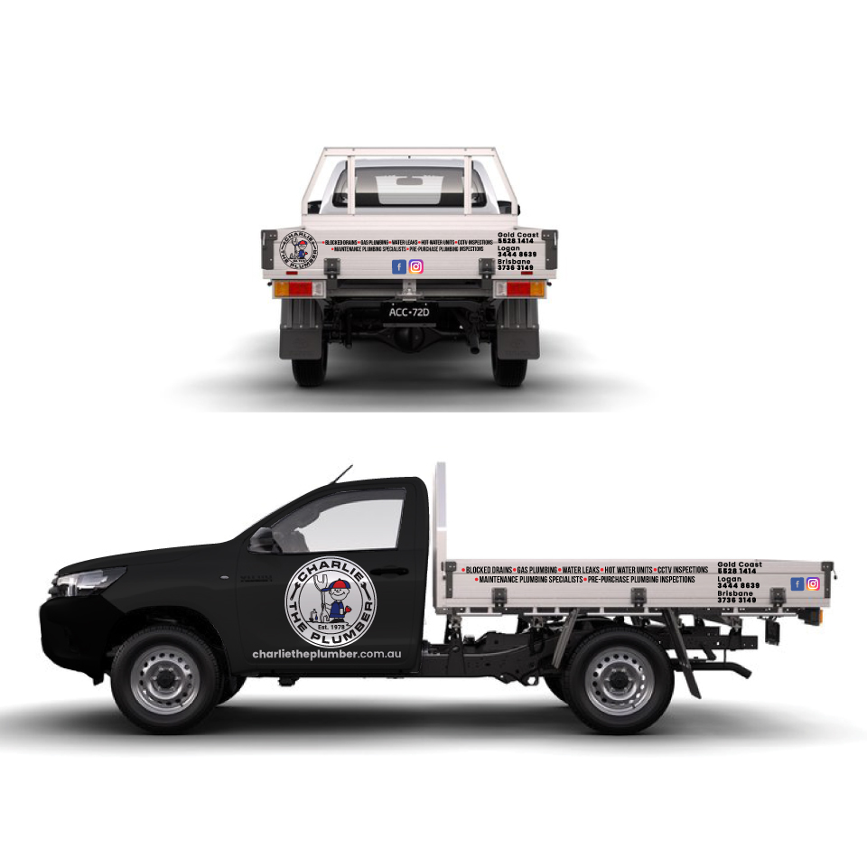 Diseño de Rotulación de Vehículo por Yoga Tri para CHARLIE THE PLUMBER | Diseño #26154593