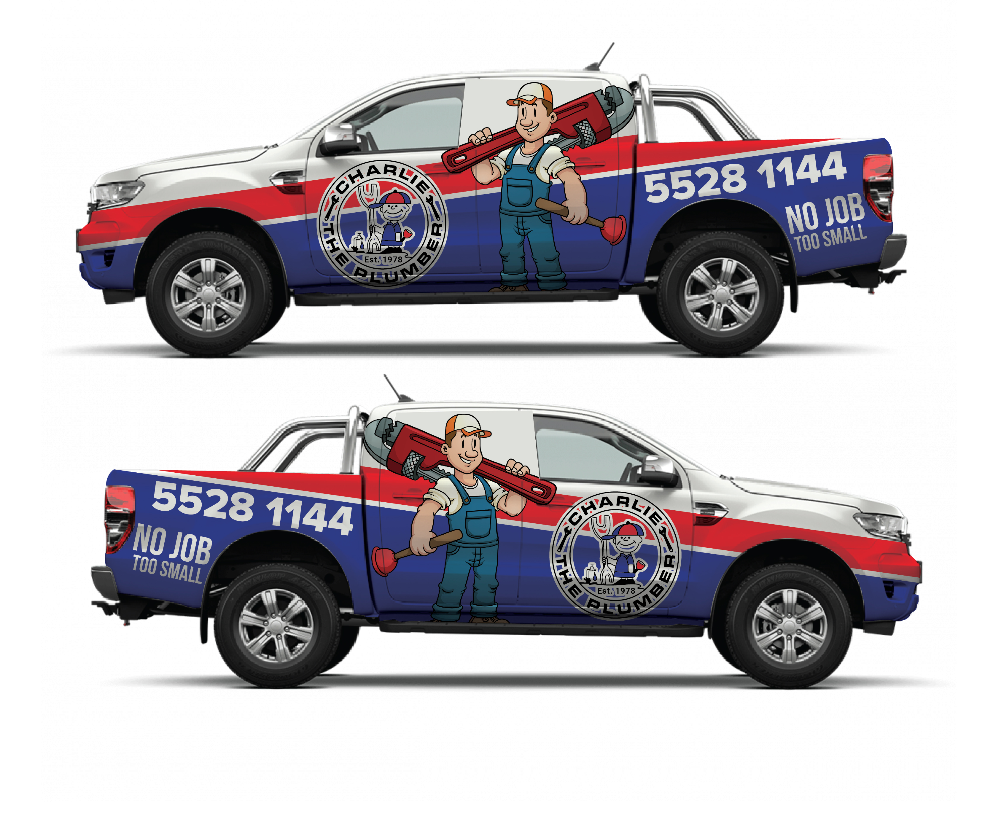 Car Wrap Design by Shumaila Kiran for CHARLIE THE PLUMBER | Design #26118380