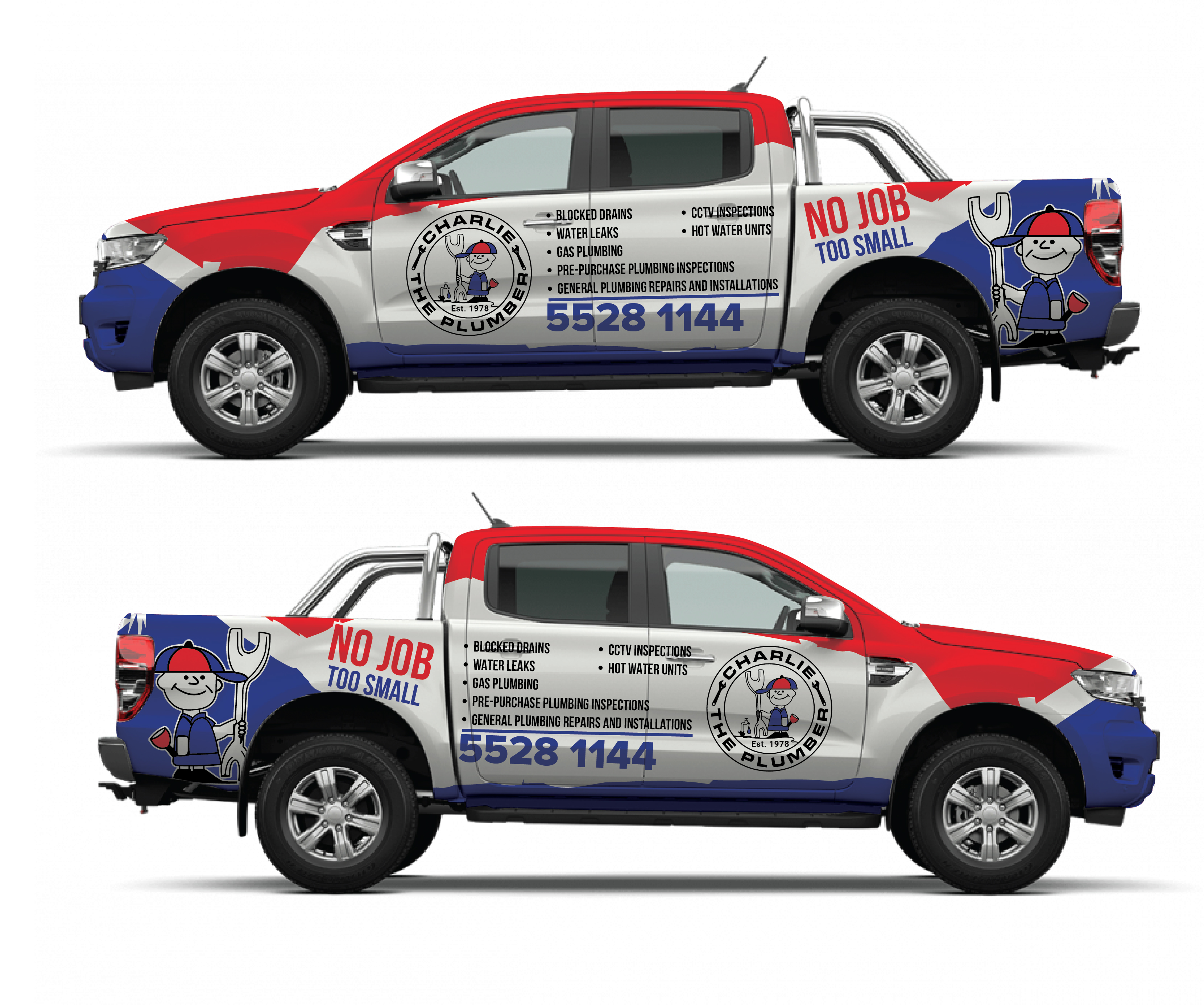 Design de Covering de Véhicule par Shumaila Kiran pour CHARLIE THE PLUMBER | Design #26118381