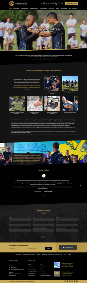 Arakan Martial Art Website Redesign | Web-Design von Ved Web Services
