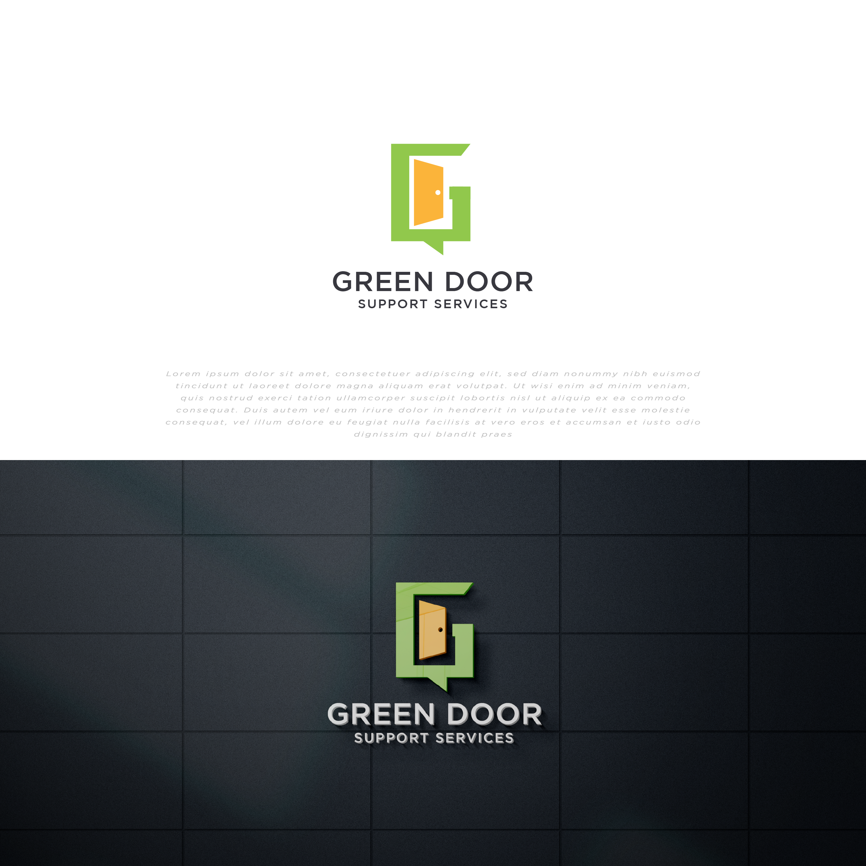 Logo Design by Maria Graphics™ for Green Door Support Services | Design #26153405