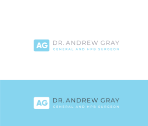 Dr. Andrew Gray (large text - top line) followed by the text underneath,  General and HPB Surgeon   in smaller font on the second line. Image to be on the left on text (or we can try above if that looks better). | Logo Design by bright design