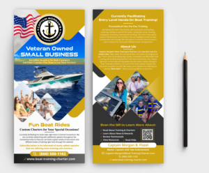 3.74 inches x 8.27 inches; rack card design, double sided + business card design | Flyer Design by OwnDesign