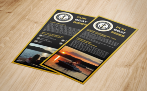 3.74 inches x 8.27 inches; rack card design, double sided + business card design | Flyer Design by Shumaila Kiran