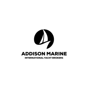 Addison Marine as the main wording but with 'International Yacht Brokers' as a small strap line | Logo Design by Juliawan