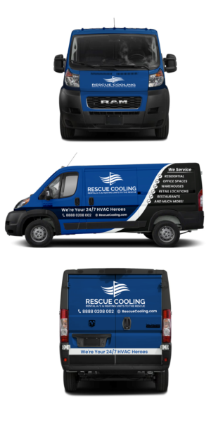 Vehicle Wrap (Van) - HVAC Company | Graphic Design by ecorokerz