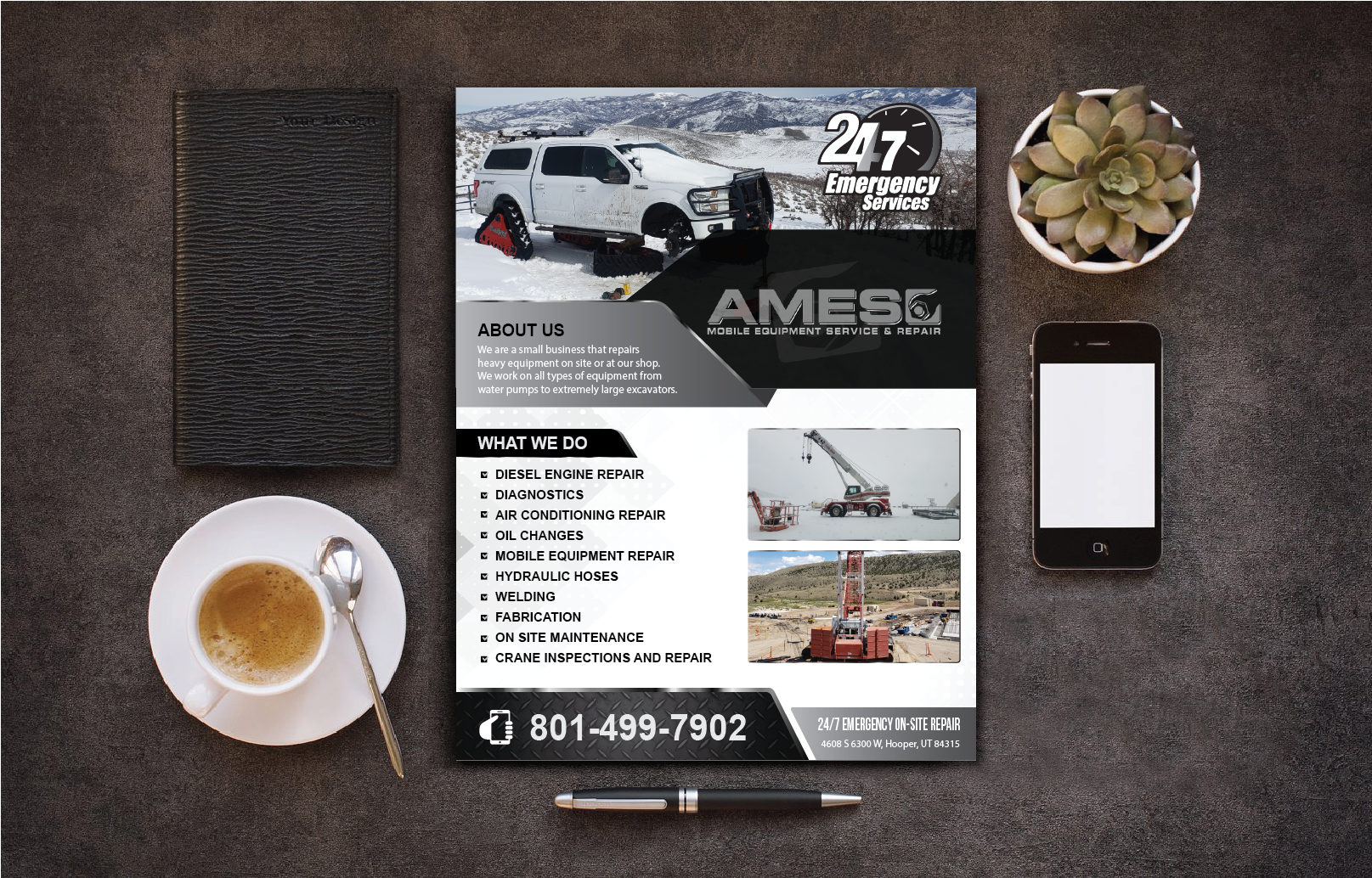 Flyer Design by alex989 for Ames Mobile Equipment Service and Repair | Design #26109505