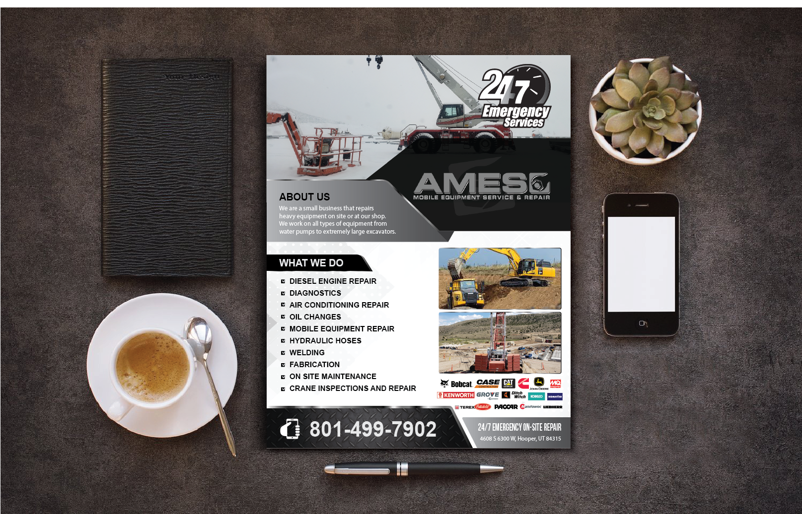 Flyer Design by alex989 for Ames Mobile Equipment Service and Repair | Design #26114929