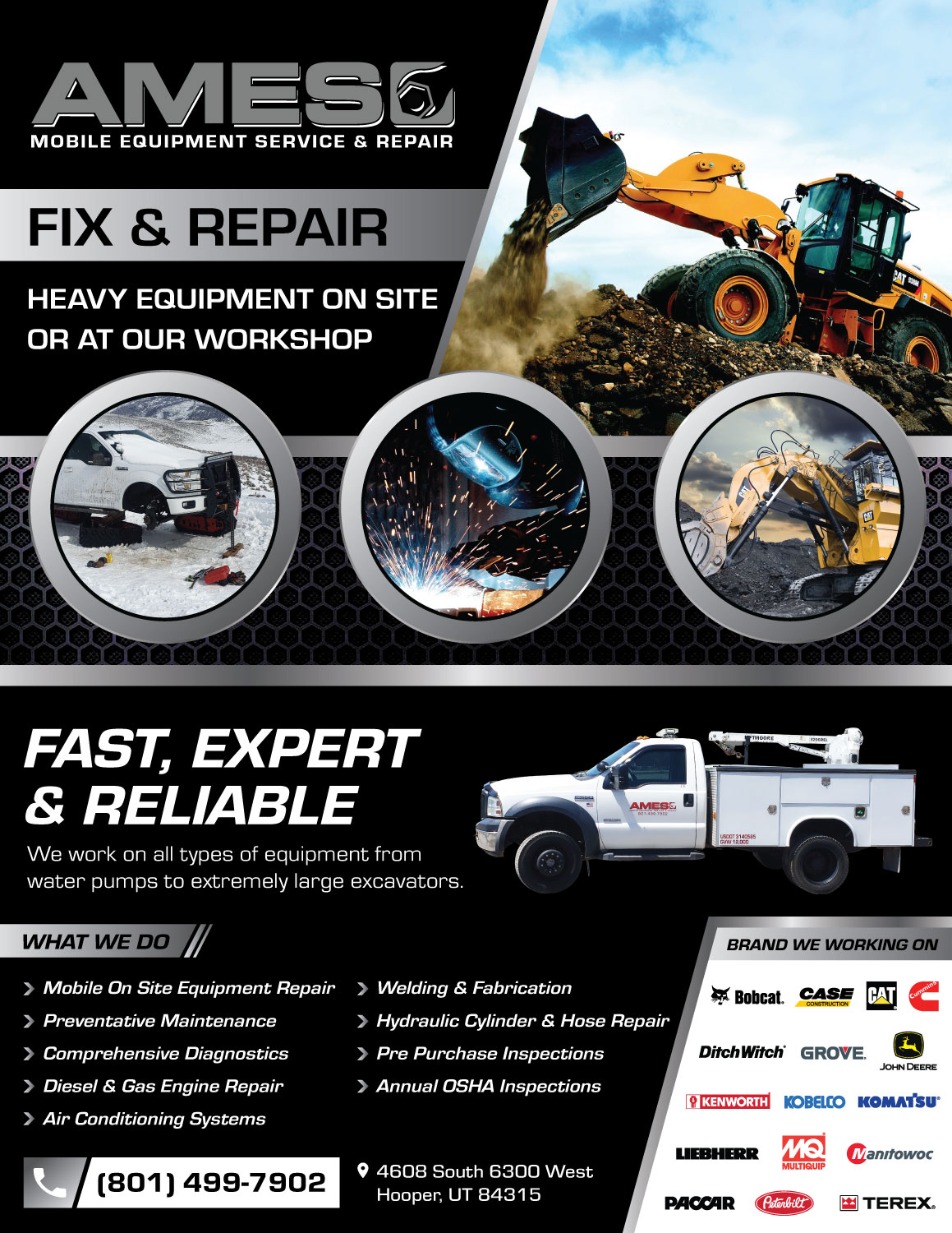 Flyer Design by sun_design for Ames Mobile Equipment Service and Repair | Design #26120401