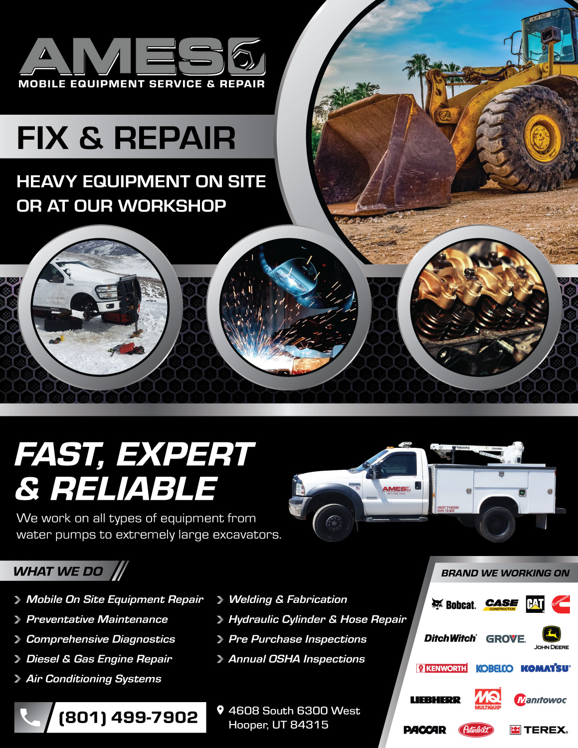 Flyer Design by sun_design for Ames Mobile Equipment Service and Repair | Design #26124898