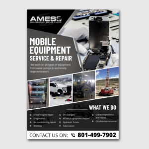 Flyer Design by ecorokerz for Ames Mobile Equipment Service and Repair | Design: #26108566